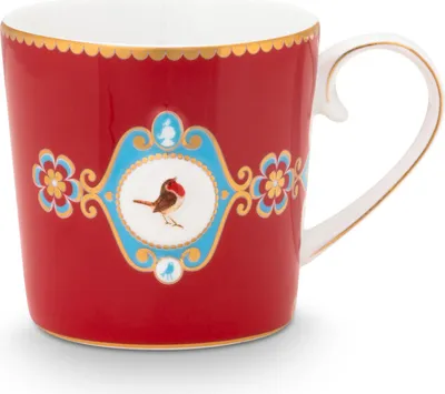 Produktbild von PIP STUDIO Love Birds Medaillon Tasse rot 150ml