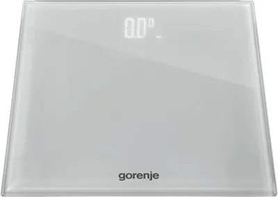 Zdjęcie produktu dla Waga łazienkowa Gorenje OT180LBW, maksymalne obciążenie 180 kg, szklana platforma, wyświetlacz LED, dokładność 1,5 kg