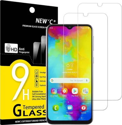 Produktbild von Panzer Schutz Glas Samsung Galaxy M20 2er Pack 9H Härte HD Displayschutzfolie