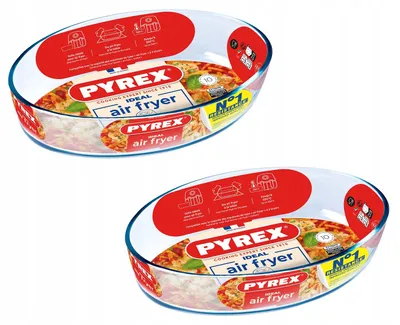 Produktbild von Pyrex Glasbehälter für Air Fryer 2x 0,7 L Oval