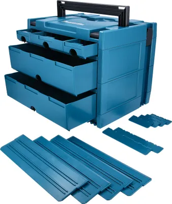 Zdjęcie produktu dla Makita П-84349, Zestaw skrzynek narzędziowych, Plastik, Zielony, 295 mm, 395 mm, 320 mm