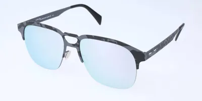Zdjęcie produktu dla Italia Independent I I MOD METAL 0502, czarne okulary przeciwsłoneczne dla mężczyzn, rozmiar 54/16/145