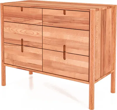 Productafbeelding van Kommode POLA, gemaakt van massief hout, met een natuurlijke olieafwerking