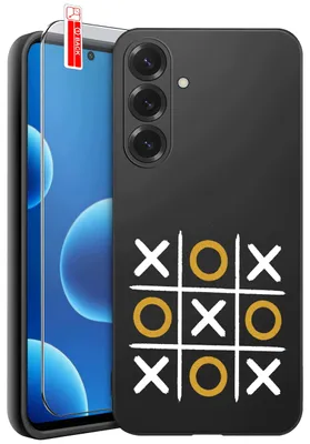 Productafbeelding van Beschermhoezen voor de Samsung A27 5G – Designs | Mat siliconen hoesje + 9H-glas