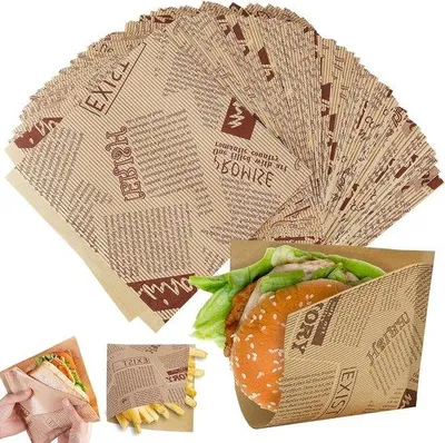 Produktbild von Hamburgerpapier 150 Stück Bakpapier für Snacks