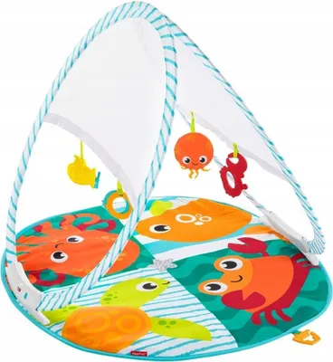Obrázok produktu pre Fisher-Price Skladacia deka na hranie s morom, detsk deka, podloka na hranie, plaziaca deka