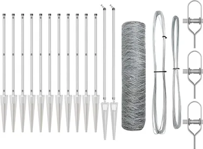 Produktbild von vidaXL Schweißdrahtzaun mit Spikes 25 x 1 m (B x H)