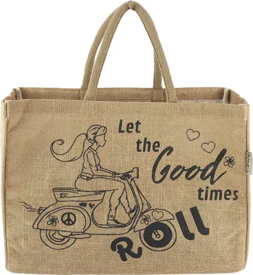 Produktbild von Domelo Einkaufskorb, Jute Tasche, Shopper Korbtasche, vegan Shopping Bag, Einkaufstasche, Handtasche