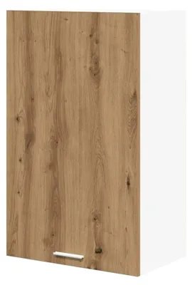 Produktbild von Oberschrank für Küche, Hängeschrank, Wandschrank, Küche, Eiche und Weiß, 50 x 31 x 80 cm
