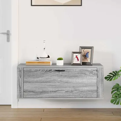 Obrázok produktu pre vidaXL Nástenný botník Grey Sonoma 100x35x38 cm Drevo Materiál