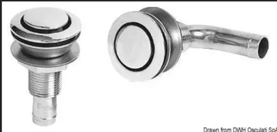 Productafbeelding van Eenvoudige brandstofontluchter, 49 mm, AISI 316, brandwerend rooster Osculati 20.273.01