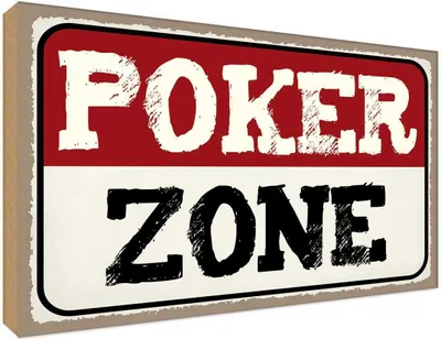 Image de vianmo Panneau en bois 20x30 cm Poker Zone