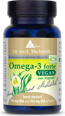 Produktbild von Omega-3 forte Vegan - Dr. med. Michalzik ohne Zusatzstoffe - von BIOTIKON®