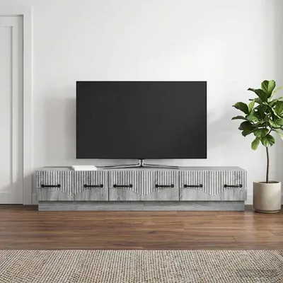 Immagine prodotto di vidaXL Mobile TV Sonoma grigio 147 x 34,5 x 27 cm in materiale derivato dal legno