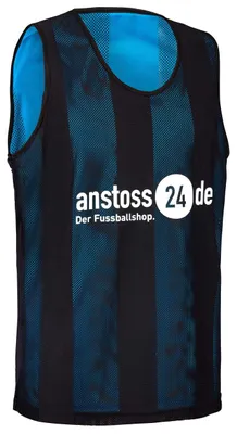Produktbild von ELF Sports Wende Leibchen mit Druck "anstoss24.de" M-L Schwarz/Türkis