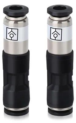 Immagine prodotto di 2 connettori per valvole di non ritorno pneumatiche da 6 mm