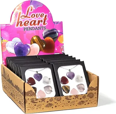 Obrázok produktu pre Súpravy minerálnych kameňov Love Heart v balení -- balenie 12 ks - 26,5 x 21 cm