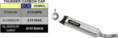 Immagine prodotto di Marmitta slip-on ARROW street thunder alluminio scuro e fondello per Yamaha Yzf-r 125