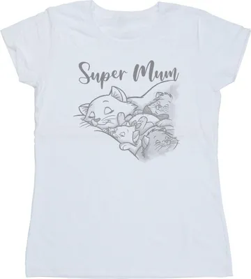 Obrázok produktu pre Disney - Tričko "The Aristocats Super Mum" pre ženy BI16389 (S) (White)