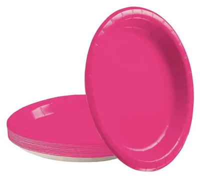 Produktbild von Pappteller Rosa 18cm Rund 16 Stück Einwegteller Partygeschirr