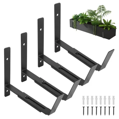 Produktbild von Verstellbare Balkon-Blumenkastenhalter, Set von 4