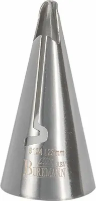 Produktbild von Birkmann Rüschentülle Gebogen #124, Spritztülle, Garniertülle, Backzubehör, Edelstahl, Ø 2.3 cm, 411715