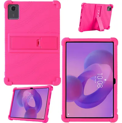 Obrázek produktu pro Tableta Pouzdro pro Lenovo Tab M11 / Tab K11 11" 2024, nárazuvzdorné měkké silikonové ochranné pouzdro se stojánkem Růžová