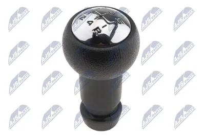 Produktbild von NTY Schaltknauf 5-Gang Schalthebelknauf Chrom/Schwarz passend für PEUGEOT 207 (WA, WC) 206 Schrägheck (2A/C) 206 CC (2D) 207 CC (WD) für CITROËN
