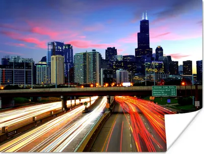 Produktbild von MuchoWow® Poster Stadt - Verkehr - USA 160x120 cm - Foto Plakat