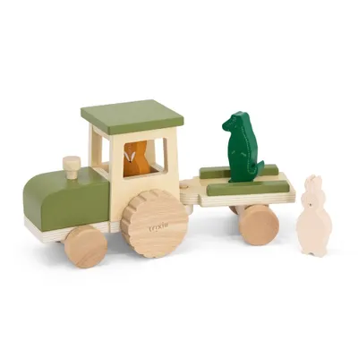 Produktbild von Trixie Holztiertraktor mit Anhänger