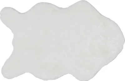 Produktbild von SCHÖNER WOHNEN-Kollektion Moderner Kunstfellteppich TENDER Weiß 60 x 90 cm