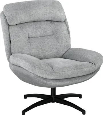 Produktbild von HOMCOM Sessel Drehbar Loungesessel mit Wasserabweisend Chenille-Optik Grau