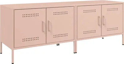 Immagine prodotto di vidaXL Mobili TV 2 pz. Rosa 68x39x50,5 cm in acciaio