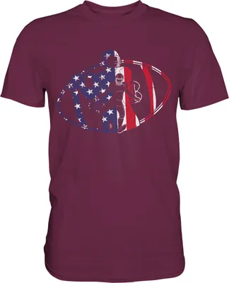Produktbild von USA American Football T-Shirt – Burgundy / S