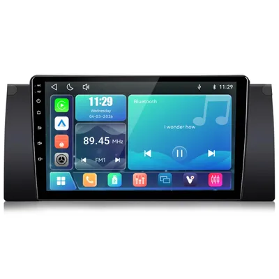 Obrázok produktu pre Hexinex 9'' Linux Plug & Play Autorádio pre BMW 5er E39 X5 E53 7er E38 Bezdrôtové CarPlay Android Auto Bluetooth FM SWC WiFi 2DIN USB DSP