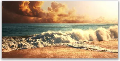 Produktbild von Tulup Leinwand-Bilder 120x60 Wandbild Canvas Kunstdruck Meer Strand Landschaft