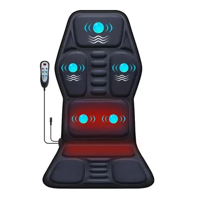 Produktbild von Massagekissen für Nacken & Rücken, 9 Intensitätsstufen & 9 Modi, mit Wärmefunktion, Timer (10/20/30 Min), elektrisch, tragbar für Zuhause & Büro