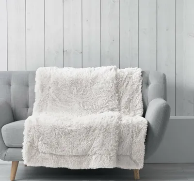 Image de Plaid Couverture imitation Fourrure Marilou Naturel