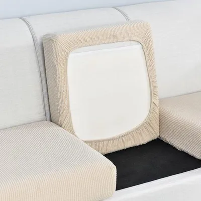 Image de Housse de protection pour banquette - Protection pour banquette de salon - Housse de protection souple et antidérapante - Dessous élastique - Lavable en machine - Taille : 4 places - Longueur (230-280 cm)