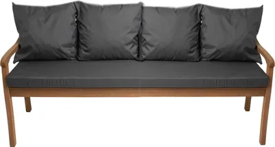 Produktbild von Bankkissen für 4 Personen Anthrazit| Sitzkissen 180x60x50 und Rückenkissen 4*56x50| Bankauflage outdoor| Hollywoodschaukel kissen| Sitzkissen bank