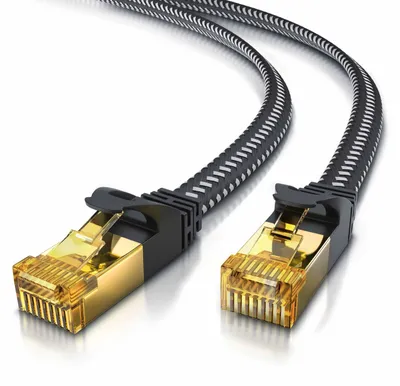 Obrázek produktu pro Primewire Plochý páskový kabel CAT 7 s bavlněným pláštěm - Gigabitový ethernetový kabel LAN - 10 Gbit/s - Stínění U/FTP PIMF - Síťový kabel - 20 m
