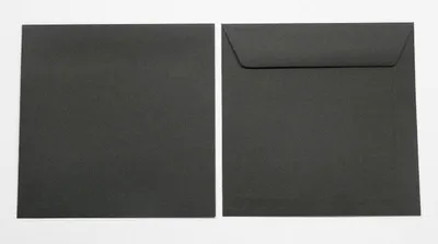 Produktbild von Briefumschläge 170x170mm 120g/qm gummiert VE=100 Stück schwarz