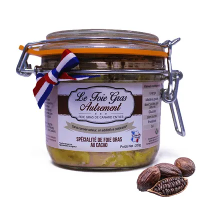 Obrázok produktu pre Foie Gras Entier z kačacej pečene s kakaom 200 g – Výnimočná francúzska gurmánska kreácia – Relais Gourmet