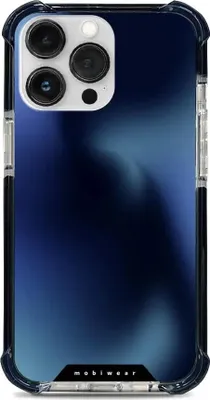 Image de Étui pour téléphone portable pour iPhone 13 Pro avec MagSafe, Mobiwear Elite Bumper, bleu foncé