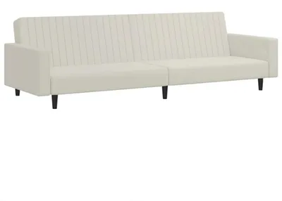 Produktbild von vidaXL Schlafsofa 2-Sitzer Creme Samt