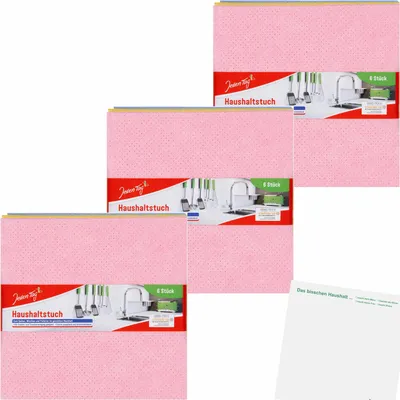 Produktbild von Jeden Tag Haushaltstuch 38x38cm 3er Pack (3x6Stk Packung) + usy Block