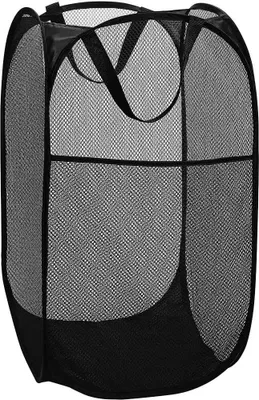 Image de Panier à linge – Pliable et pratique – Marque – 60 L – Noir – Solution idéale pour un rangement du linge peu encombrant