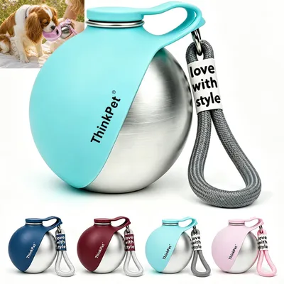 Haustier-Wasserflasche 285 ml, auslaufsicher, BPA-frei, mit Schlüsselband