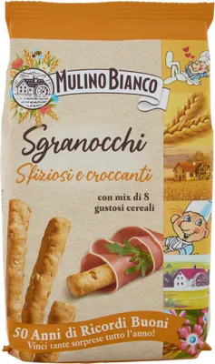 Zdjęcie produktu dla - Paluszki chlebowe  Sgranocchi 220g - Mulino Bianco