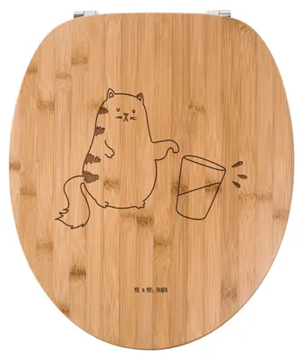 Produktbild von Mr. & Mrs. Panda WC Sitz Katze Wasserglas - Transparent - Geschenk, Cat, Brille, WC-Brille, Cats, Klodeckel, Wasser, Glas, Klobrille, Toilettendeckel